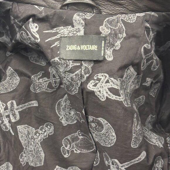 Zadig & Voltaire Leather Moto Jacket – Vintage-Inspired Luxury - Picture 7 of 11